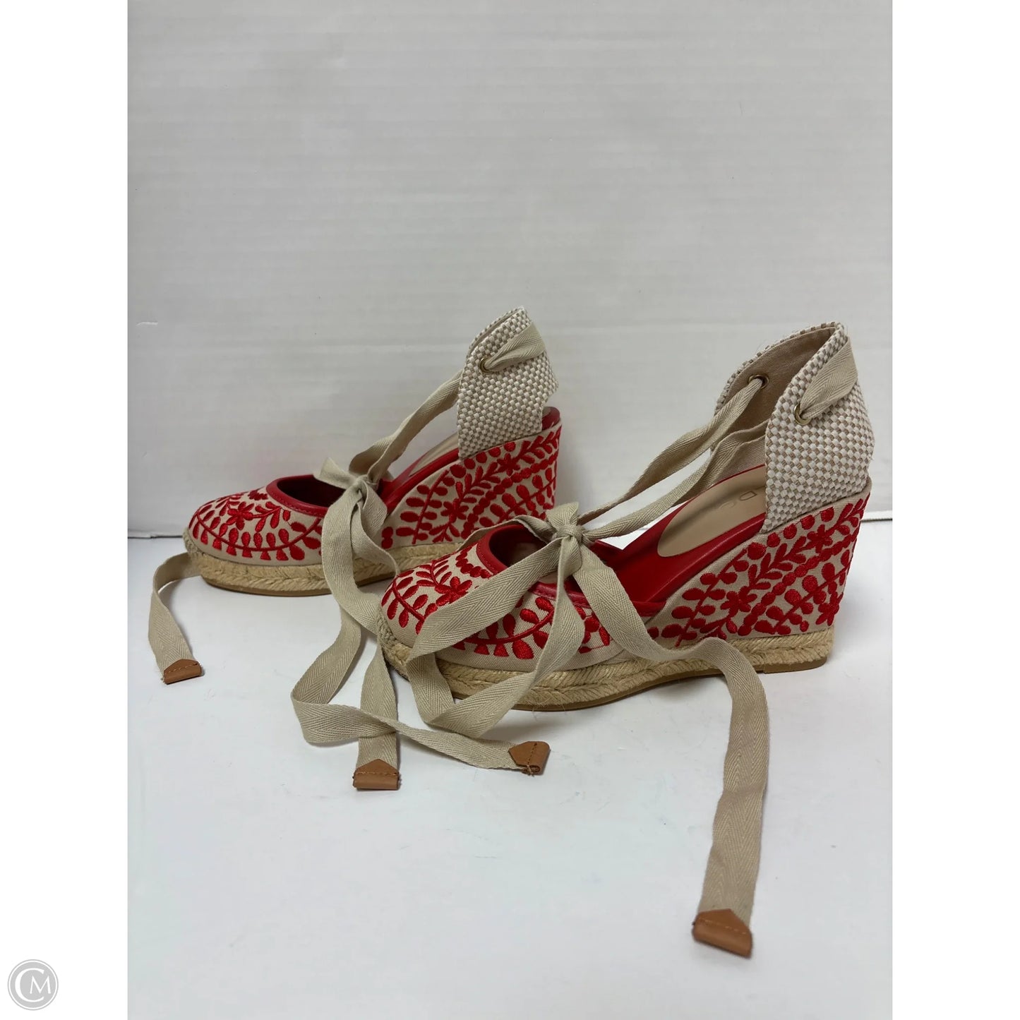 Sandals Heels Wedge By Aldo In Red, Size: 5