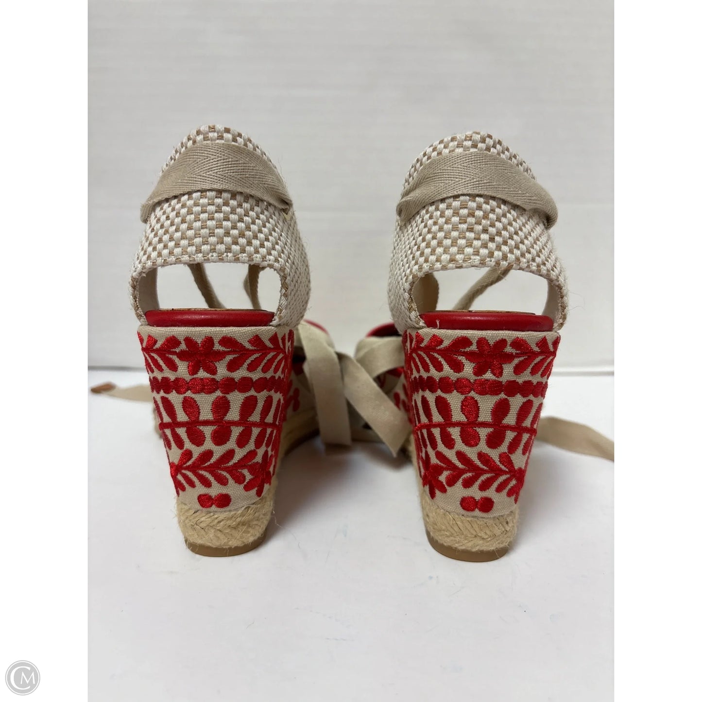 Sandals Heels Wedge By Aldo In Red, Size: 5