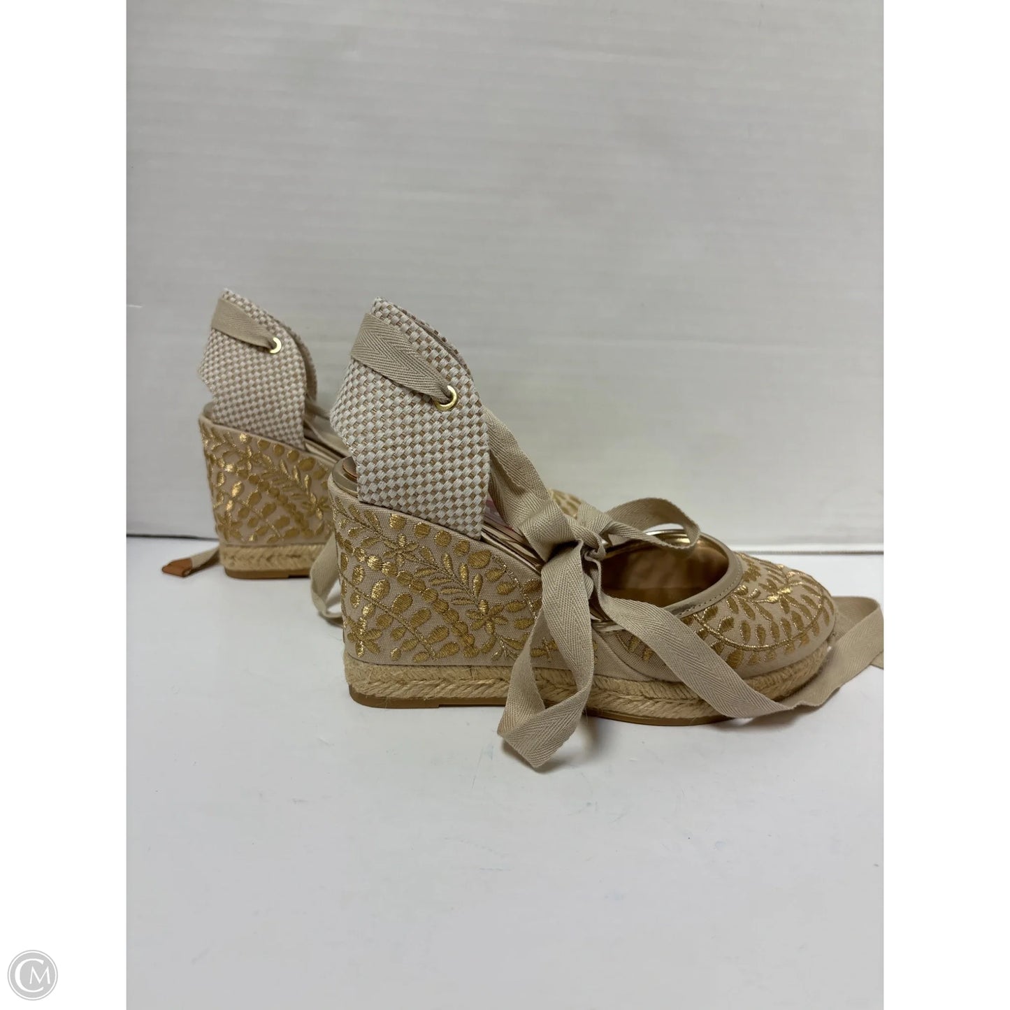 Sandals Heels Wedge By Aldo In Tan, Size: 5
