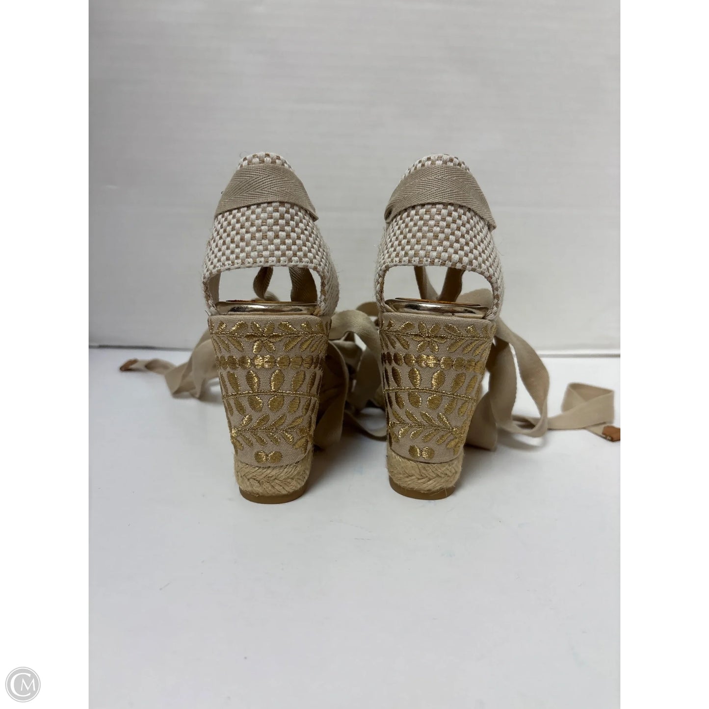 Sandals Heels Wedge By Aldo In Tan, Size: 5