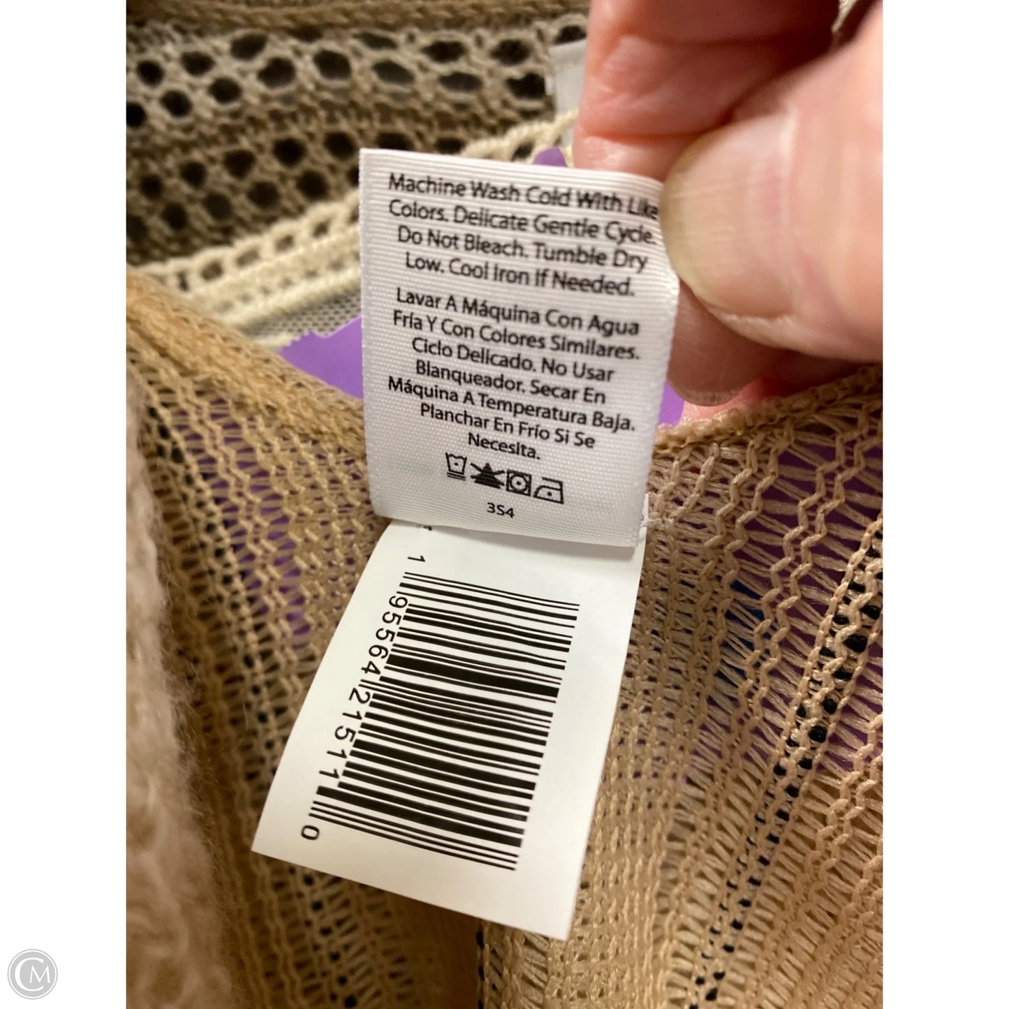 Cardigan By Clothes Mentor In Tan, Size: Osfm