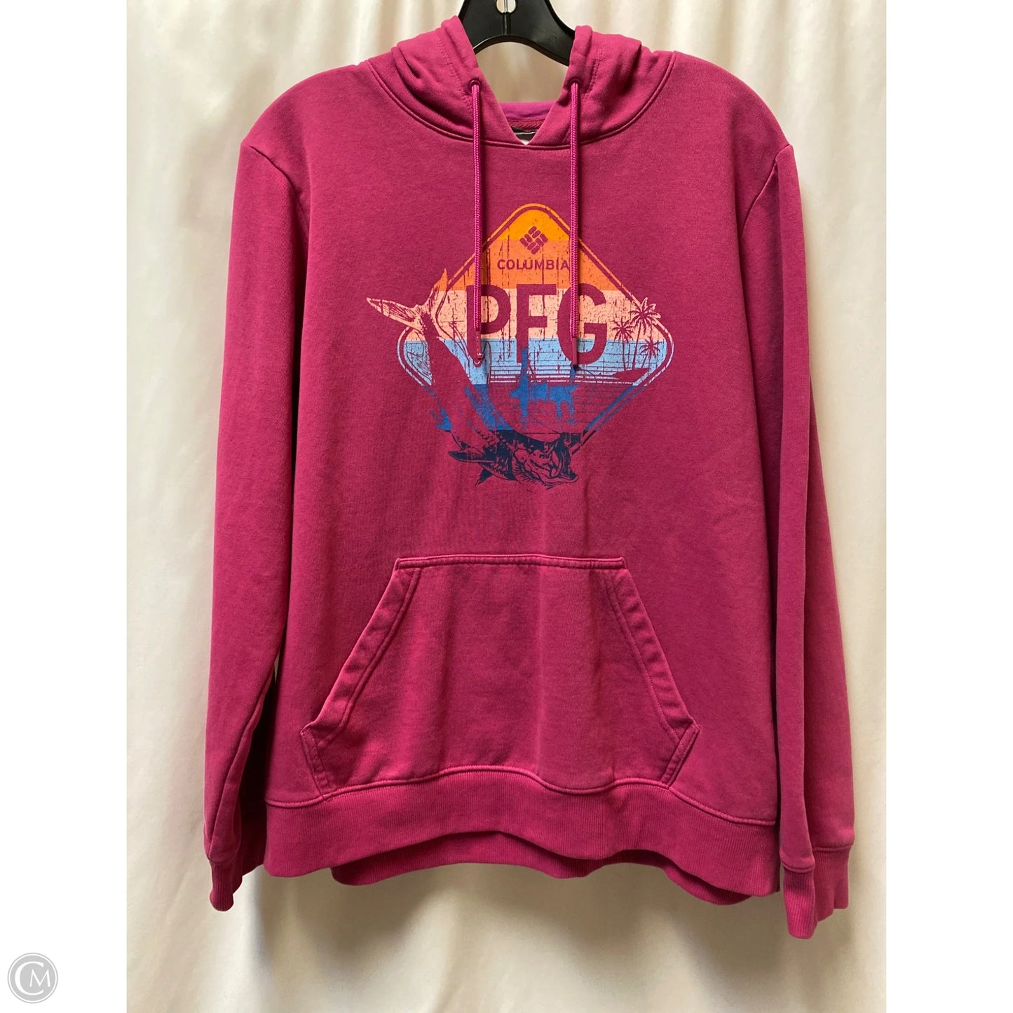 Sweatshirt Hoodie By Columbia In Pink, Size: L