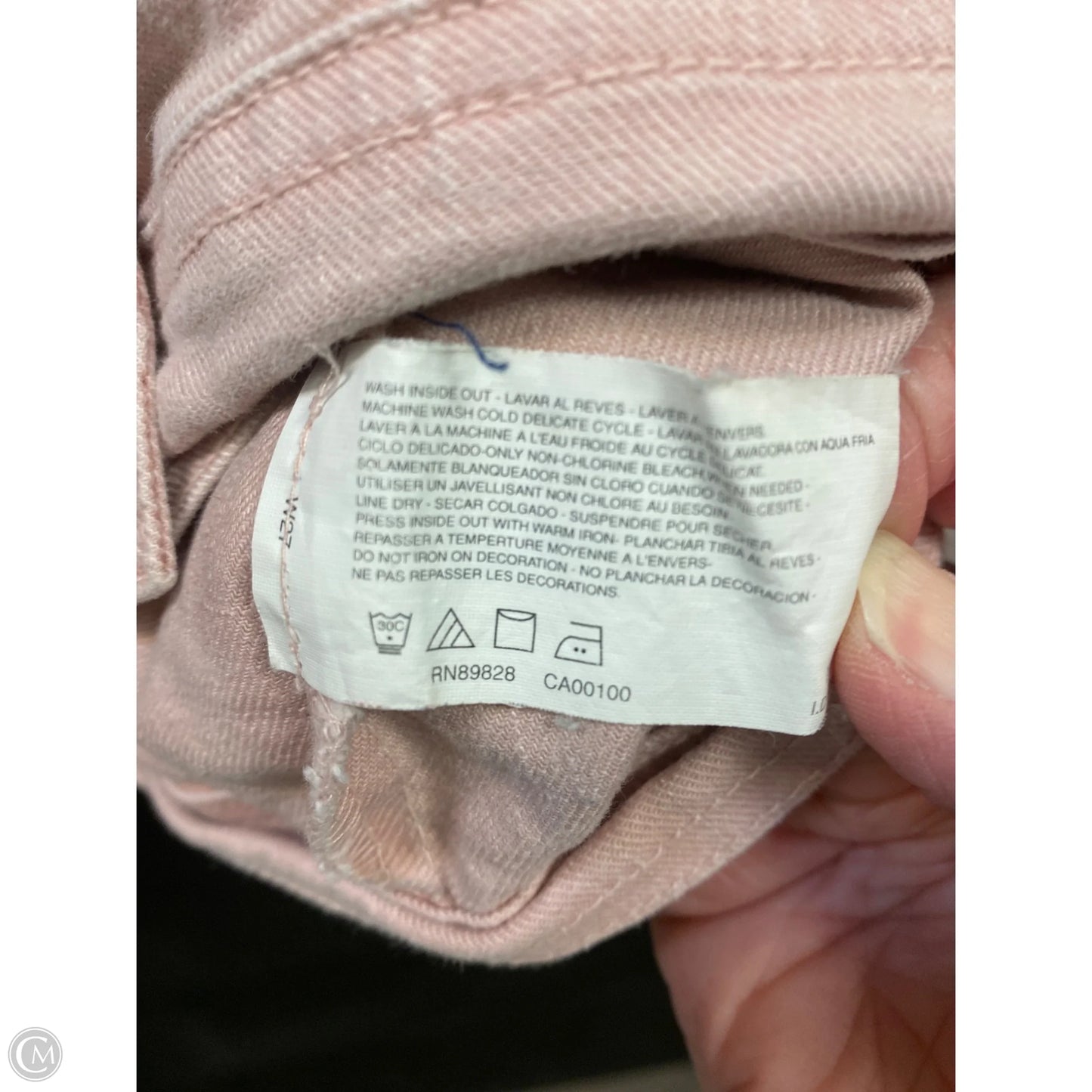 Jacket Denim By Bandolino In Pink Denim, Size: L