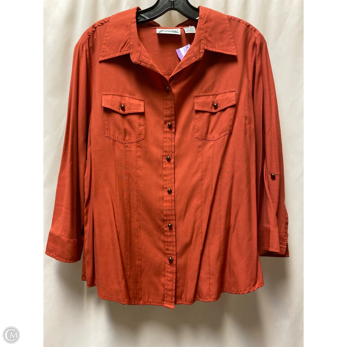 Top Long Sleeve By Clothes Mentor In Maroon, Size: L