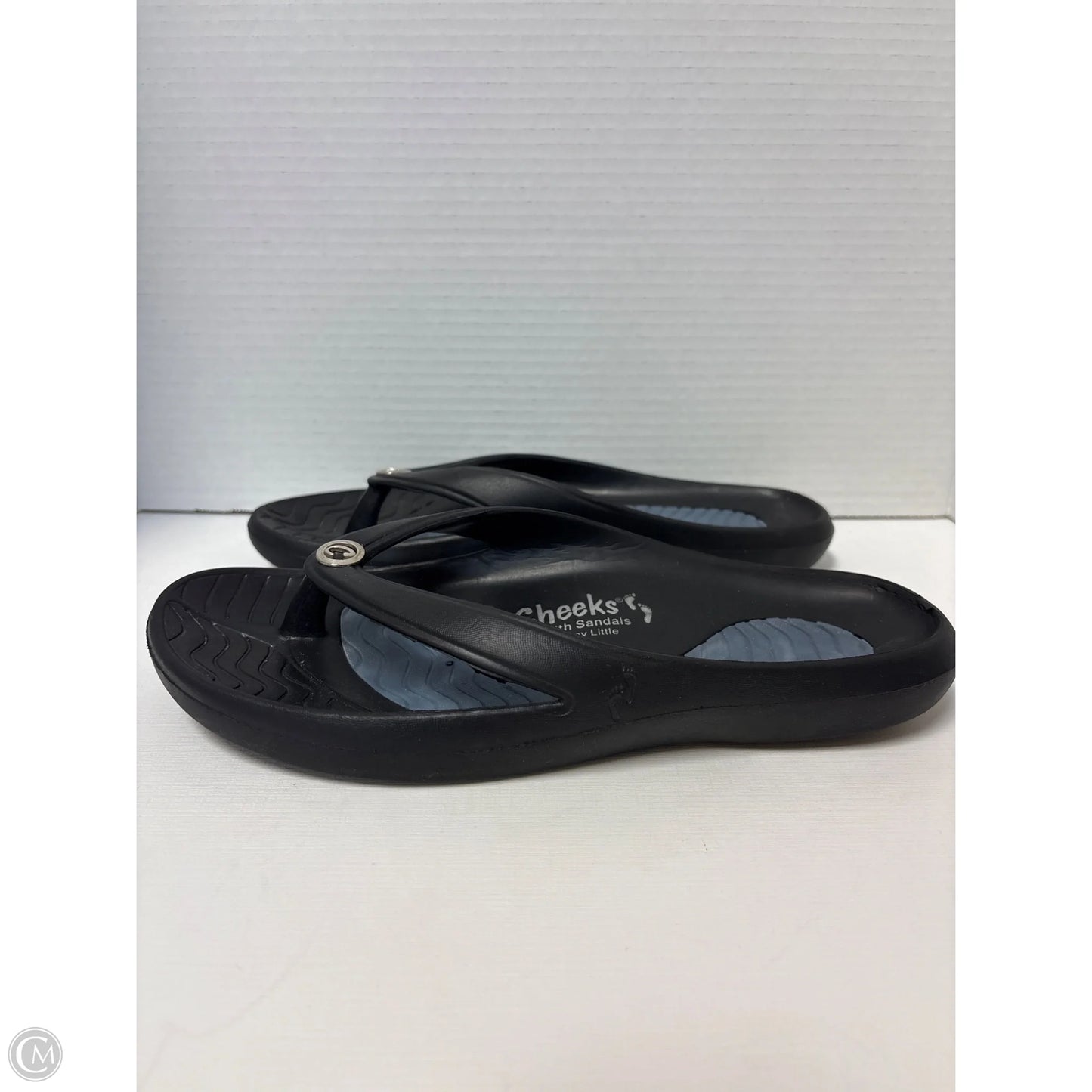 Sandals Flats By Clothes Mentor In Black, Size: 9