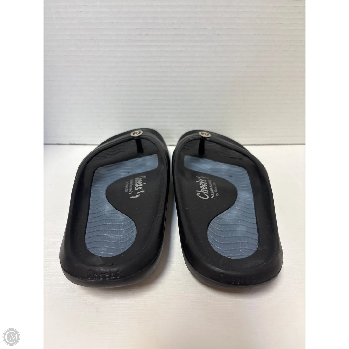 Sandals Flats By Clothes Mentor In Black, Size: 9