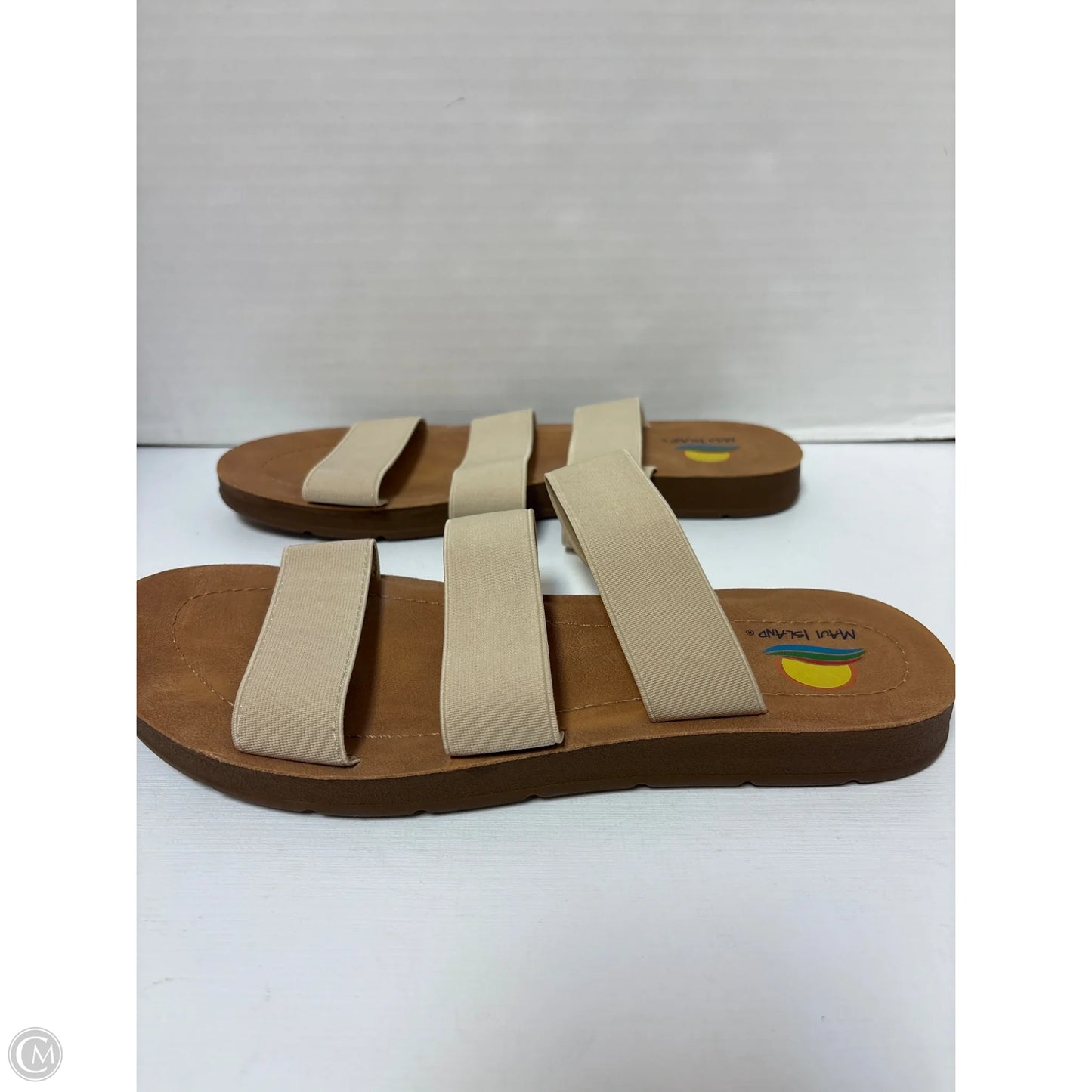 Sandals Flats By Clothes Mentor In Tan, Size: 8