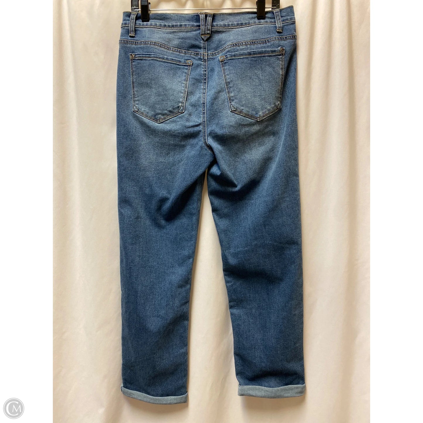 Jeans Straight By Curve Appeal In Blue Denim, Size: 8
