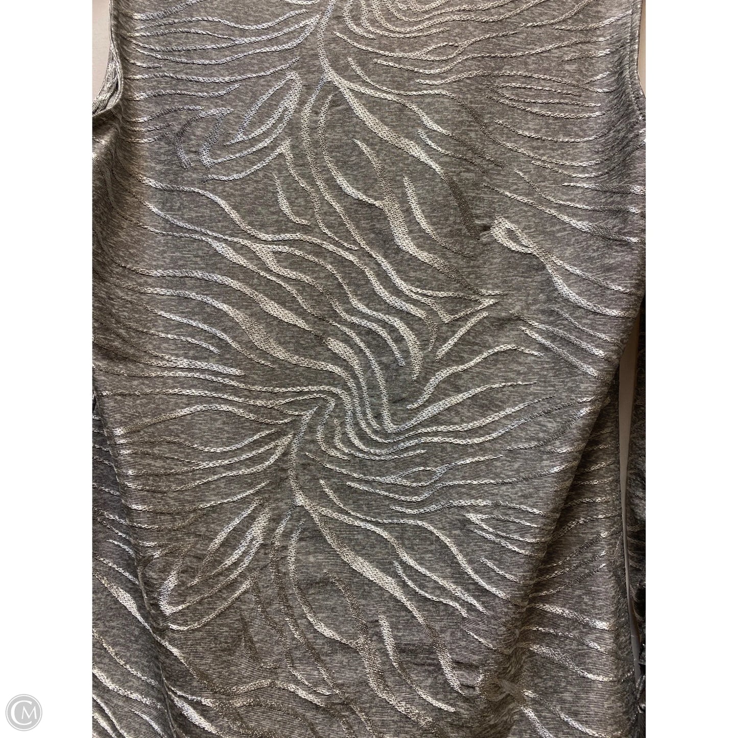 Top 2pc Sleeveless By Jm Collections In Silver, Size: S