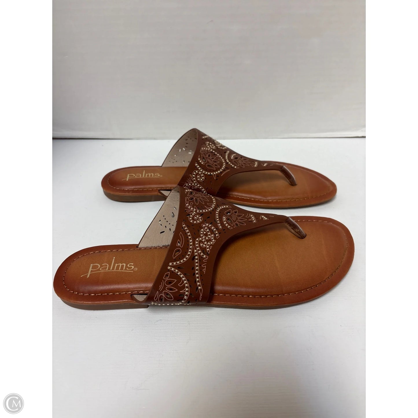 Sandals Flats By Clothes Mentor In Brown, Size: 11