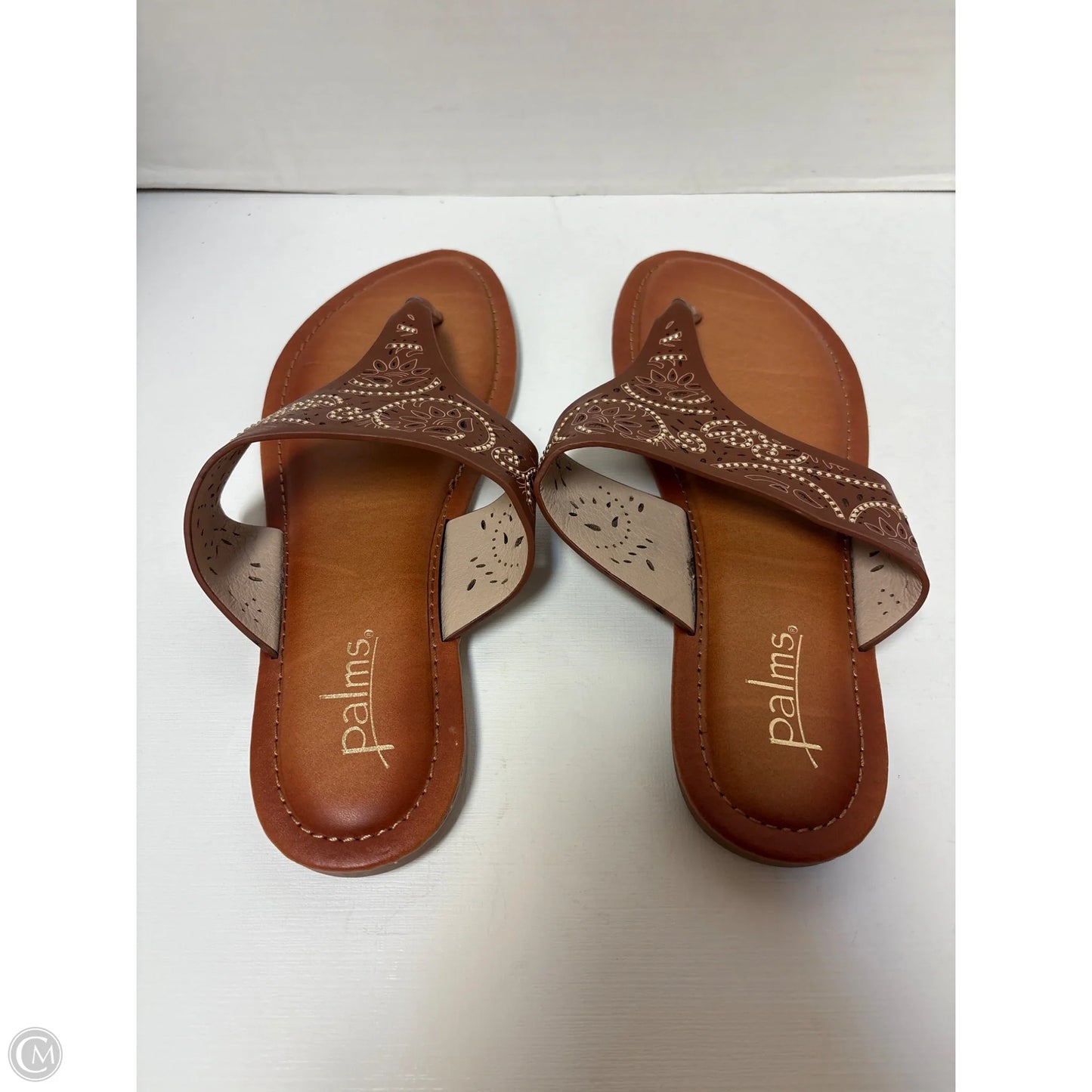 Sandals Flats By Clothes Mentor In Brown, Size: 11