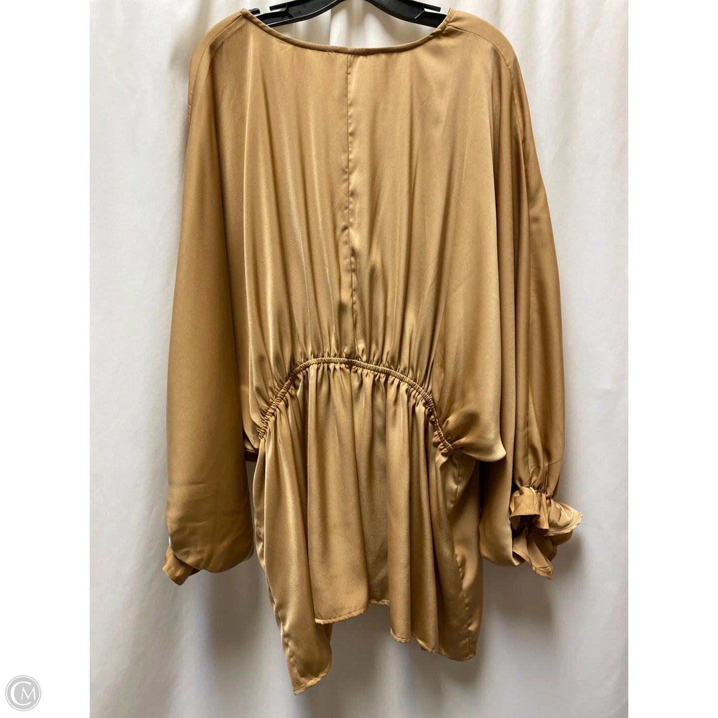 Top Long Sleeve By Entro In Brown, Size: 1x