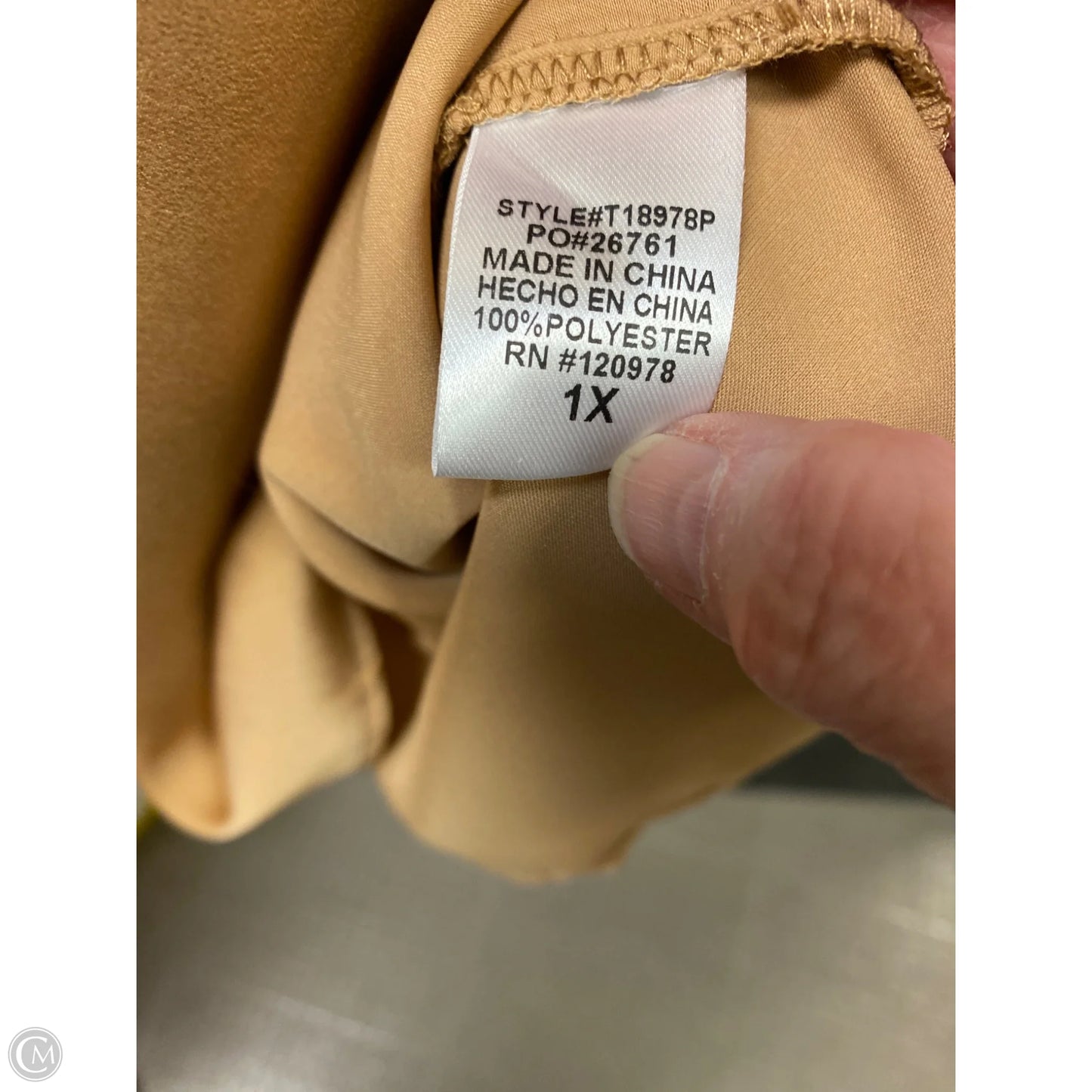 Top Long Sleeve By Entro In Brown, Size: 1x