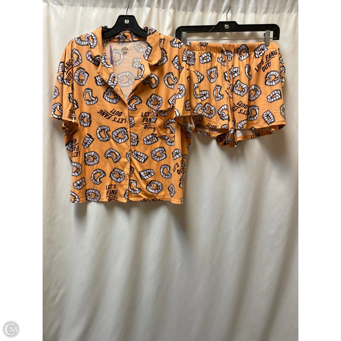 Pajamas 2pc By Clothes Mentor In Orange, Size: L