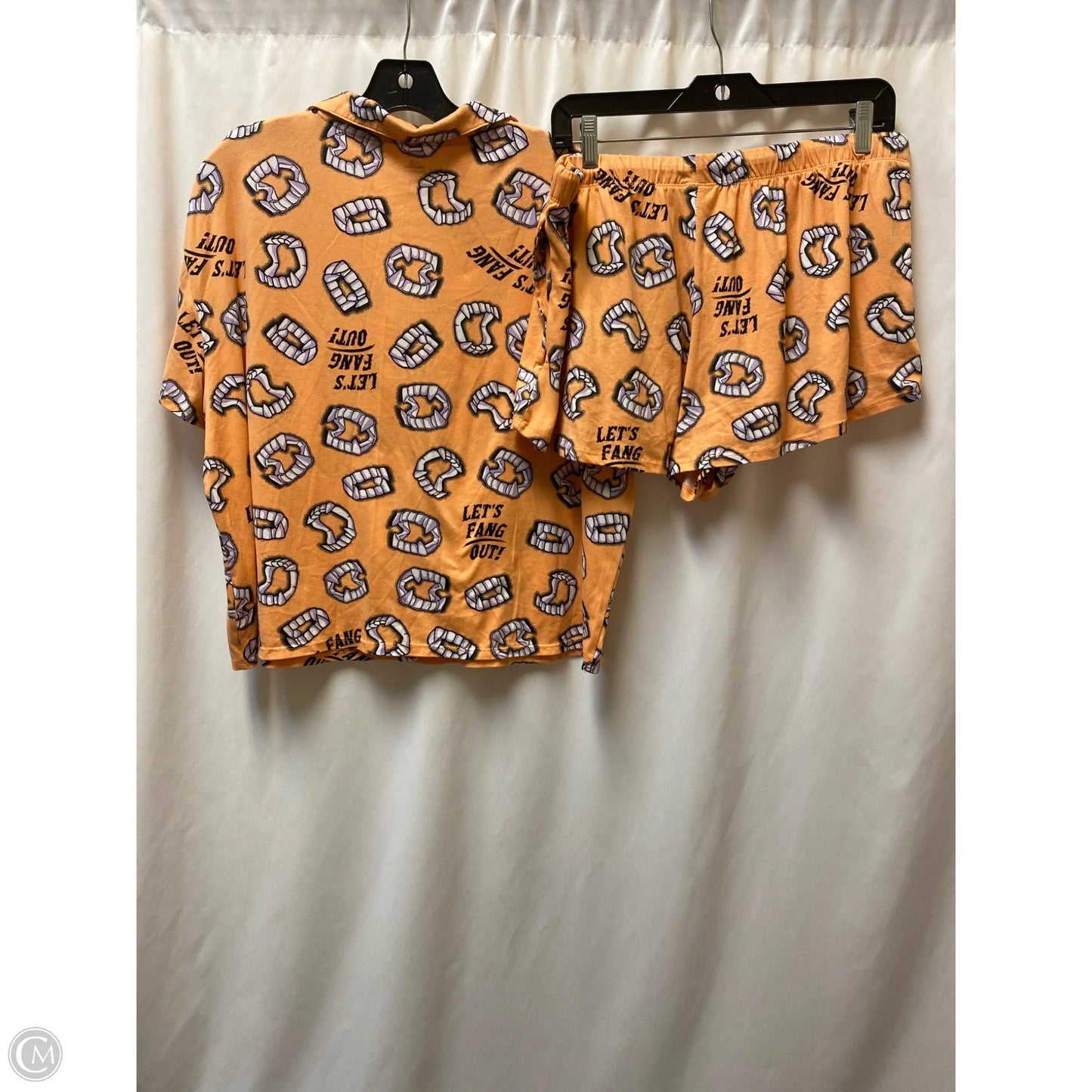 Pajamas 2pc By Clothes Mentor In Orange, Size: L