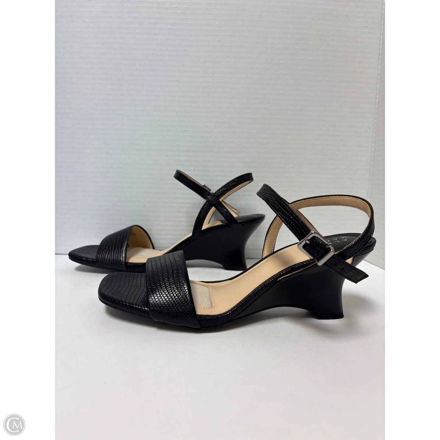 Sandals Heels Block By Alex Marie In Black, Size: 8