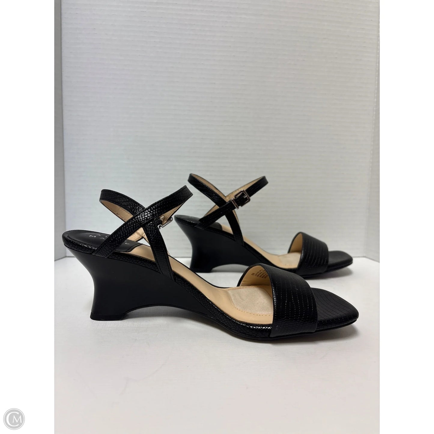 Sandals Heels Block By Alex Marie In Black, Size: 8