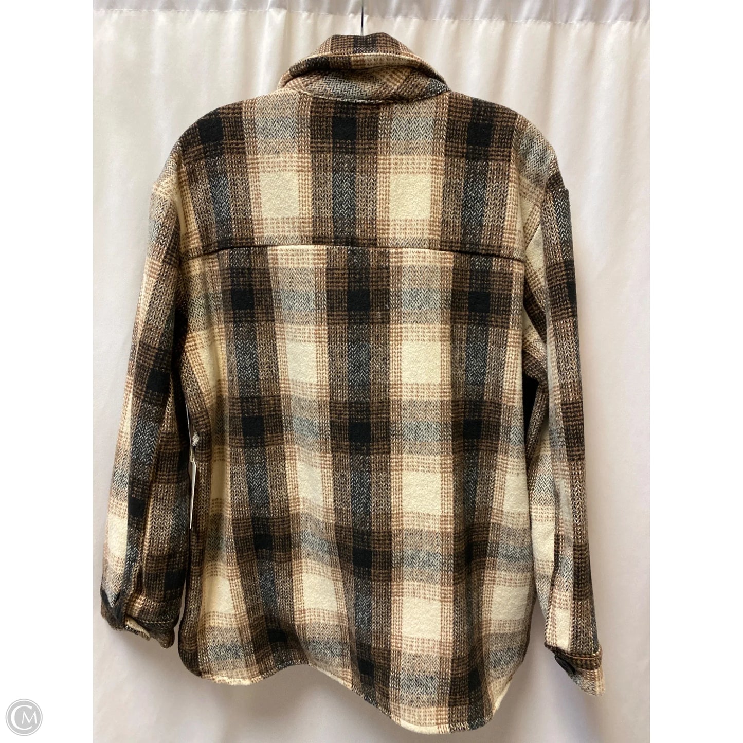 Jacket Fleece By Clothes Mentor In Brown, Size: L