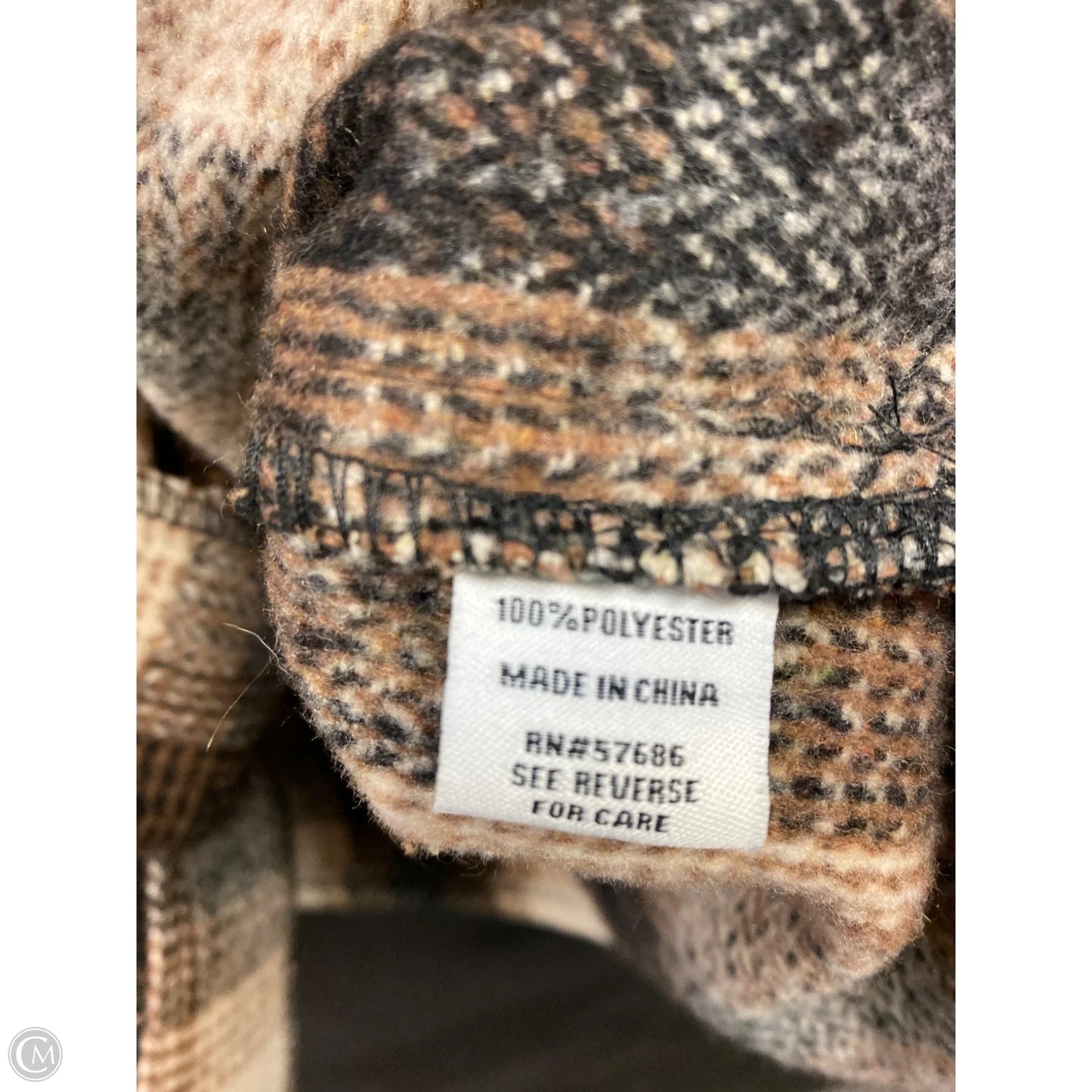 Jacket Fleece By Clothes Mentor In Brown, Size: L