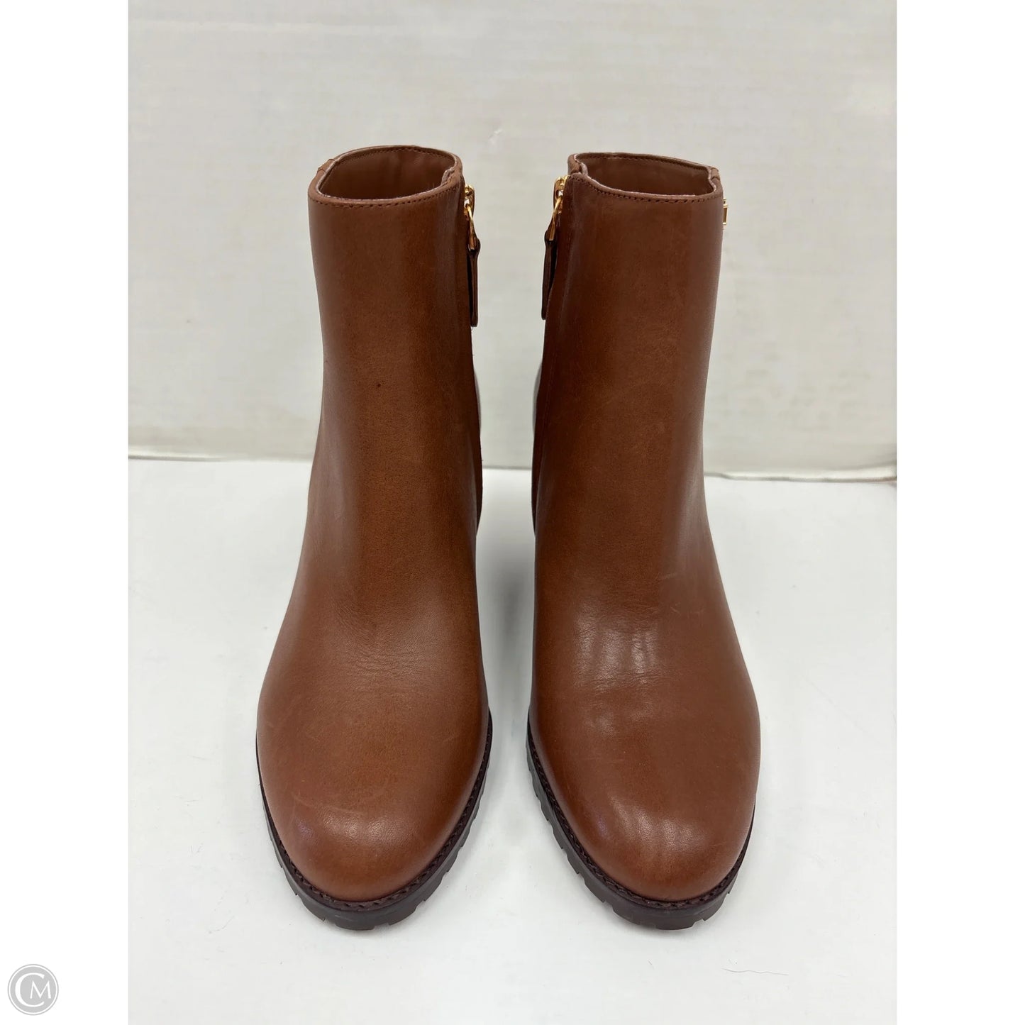 Boots Ankle Heels By Ralph Lauren In Brown, Size: 6.5