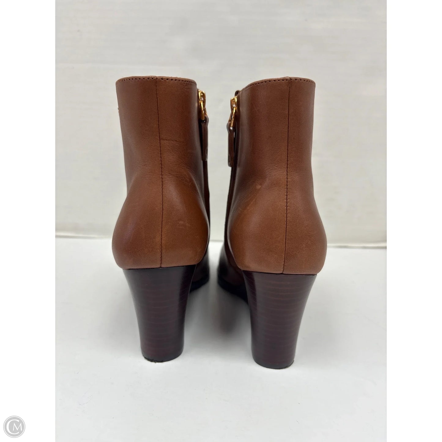 Boots Ankle Heels By Ralph Lauren In Brown, Size: 6.5
