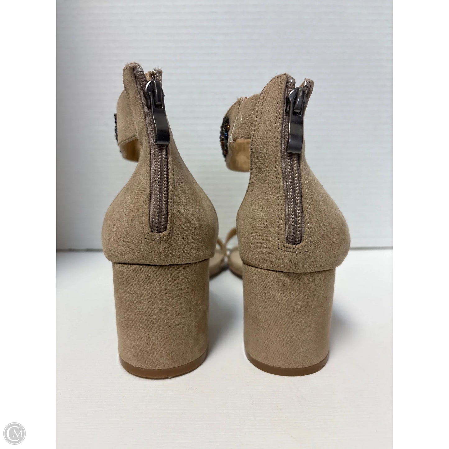 Shoes Heels Block By Cato In Tan, Size: 7