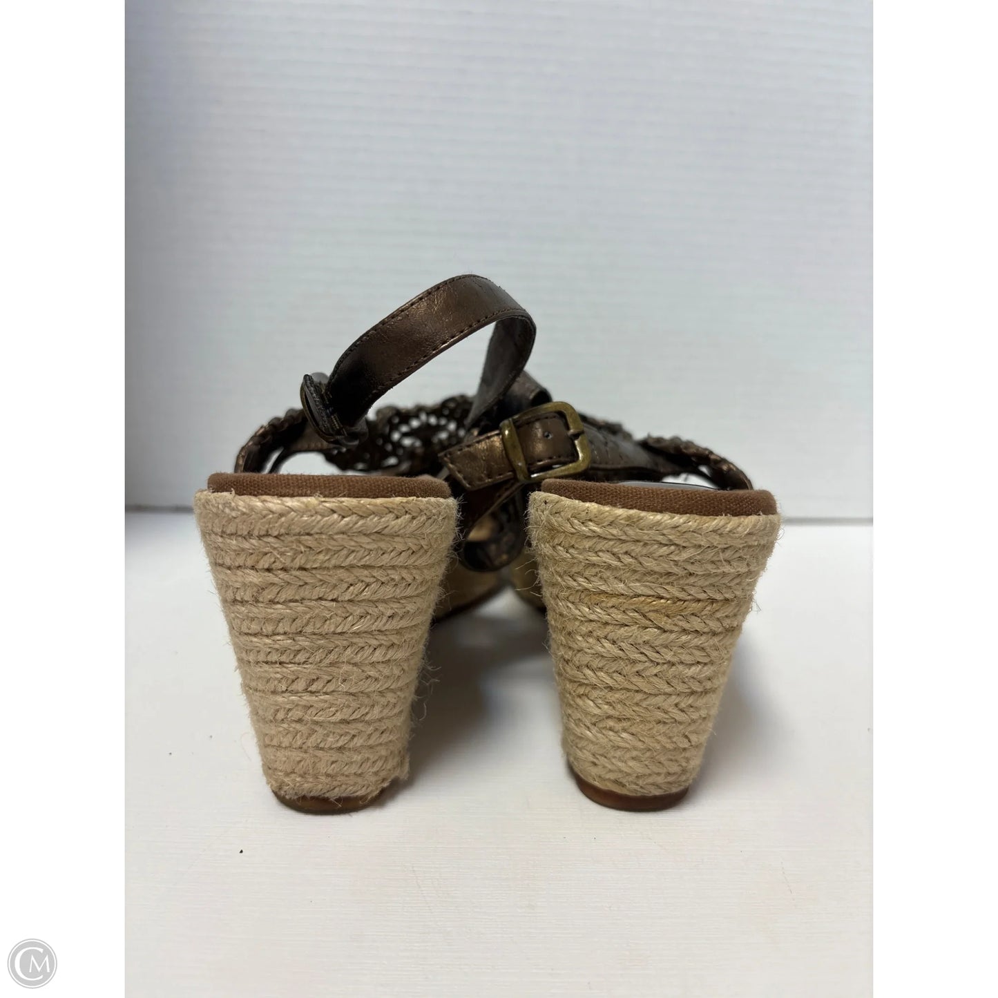 Sandals Heels Block By Bare Traps In Bronze, Size: 7.5