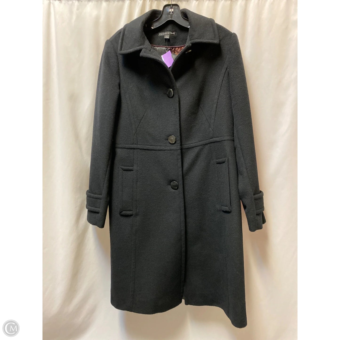 Coat Peacoat By Preston And New York In Black, Size: M
