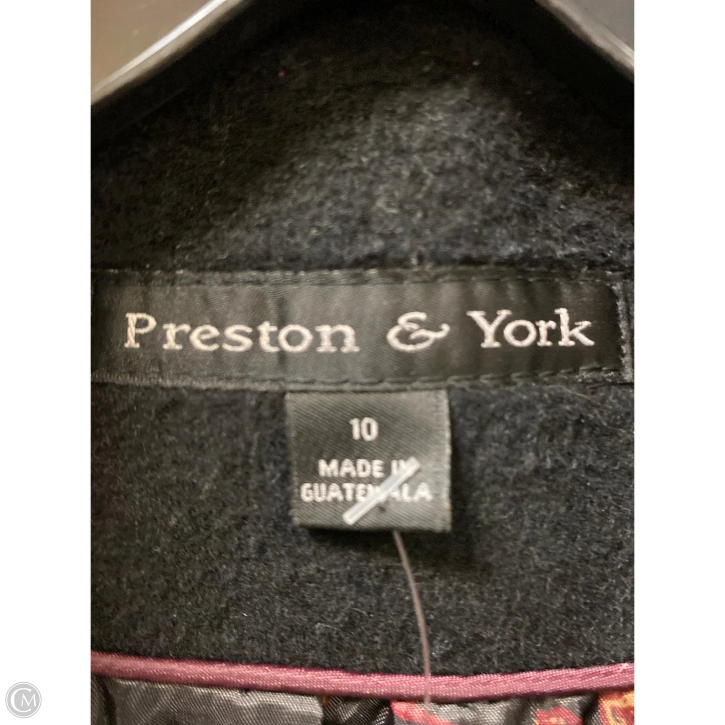Coat Peacoat By Preston And New York In Black, Size: M