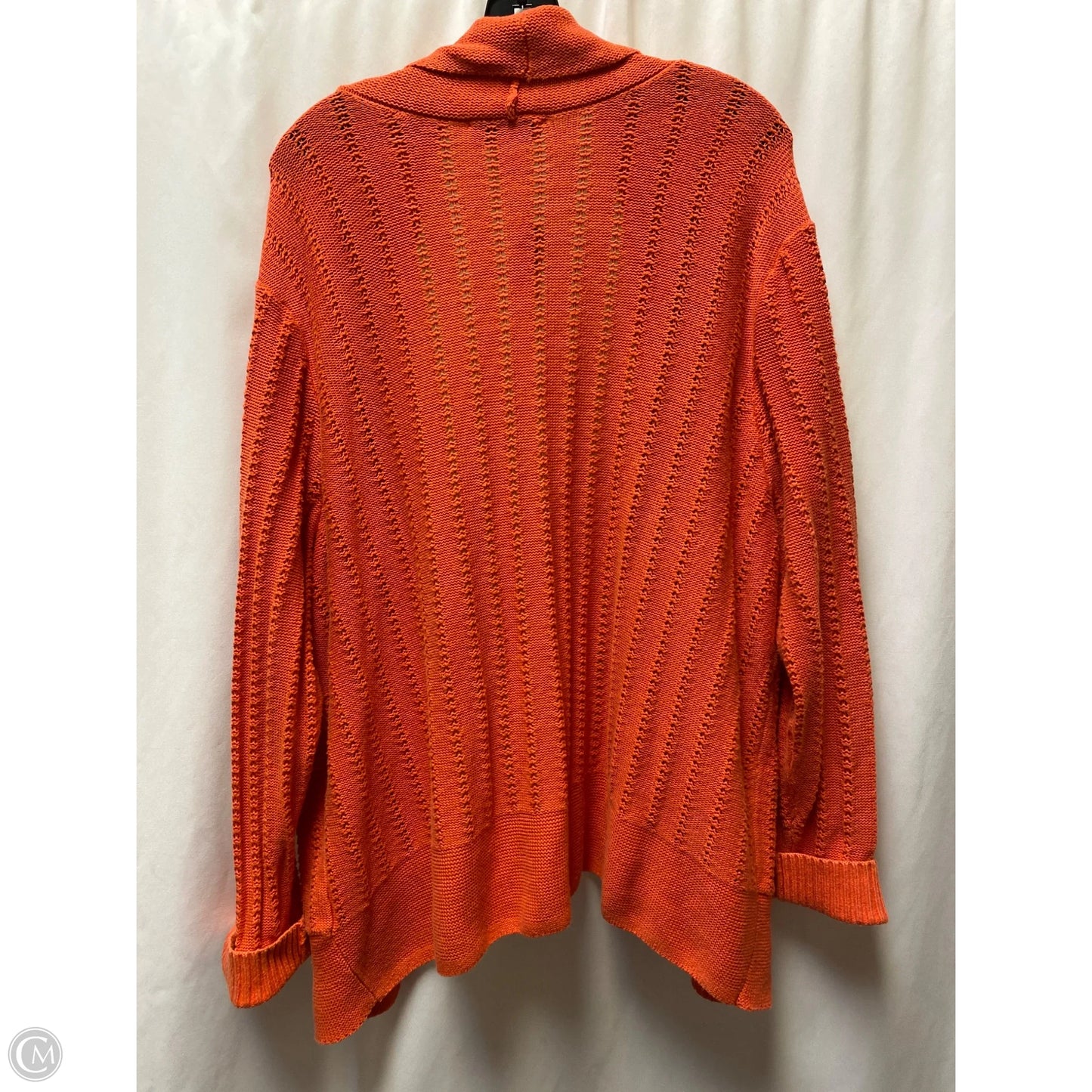 Cardigan By Cj Banks In Orange, Size: 3x
