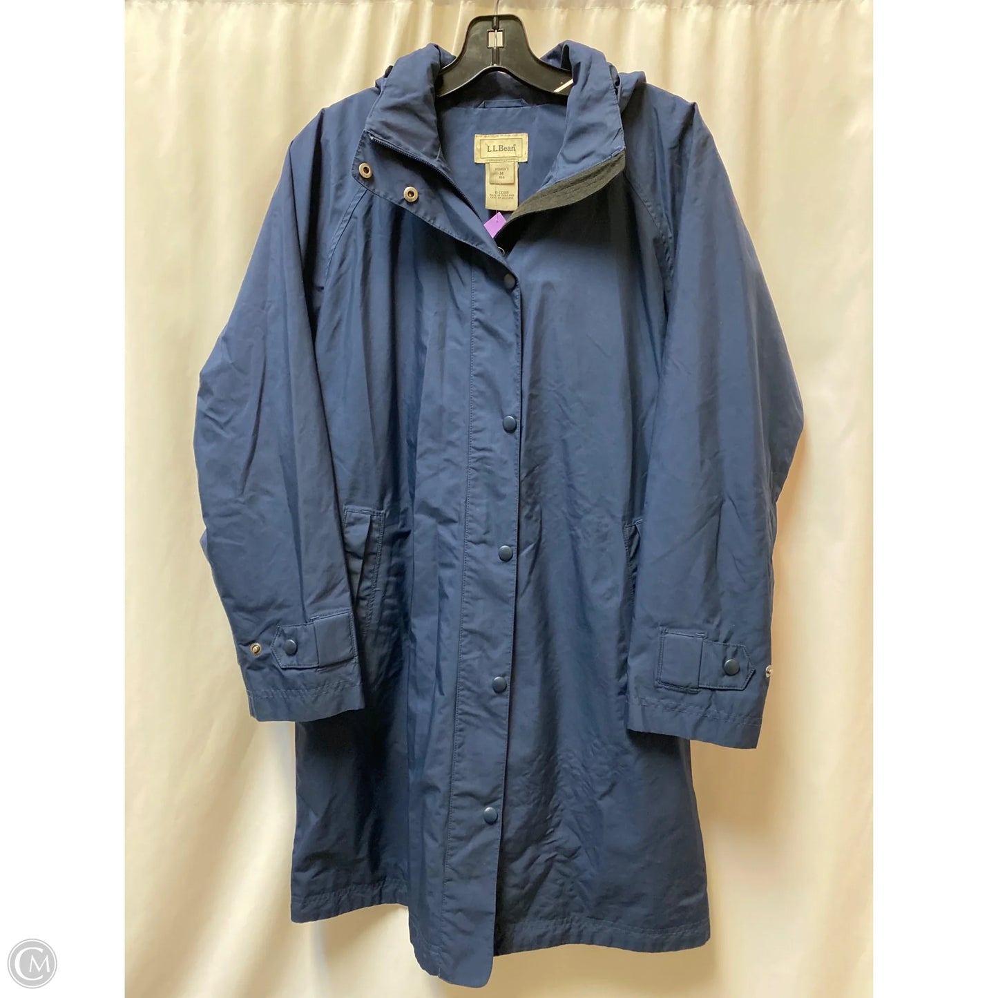 Coat Trench Coat By L.l. Bean In Blue, Size: M