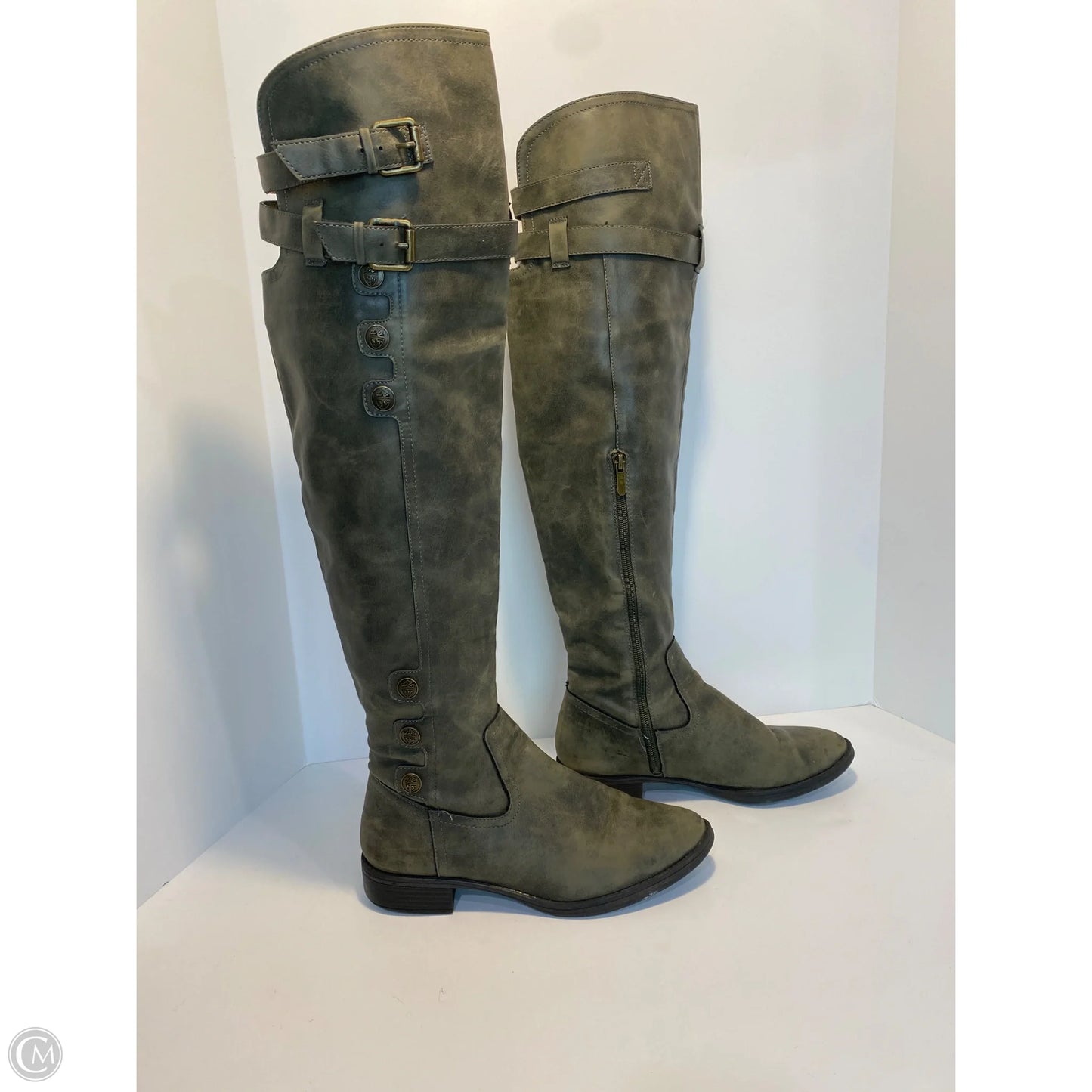 Boots Knee Flats By Libby Edelman In Green, Size: 9