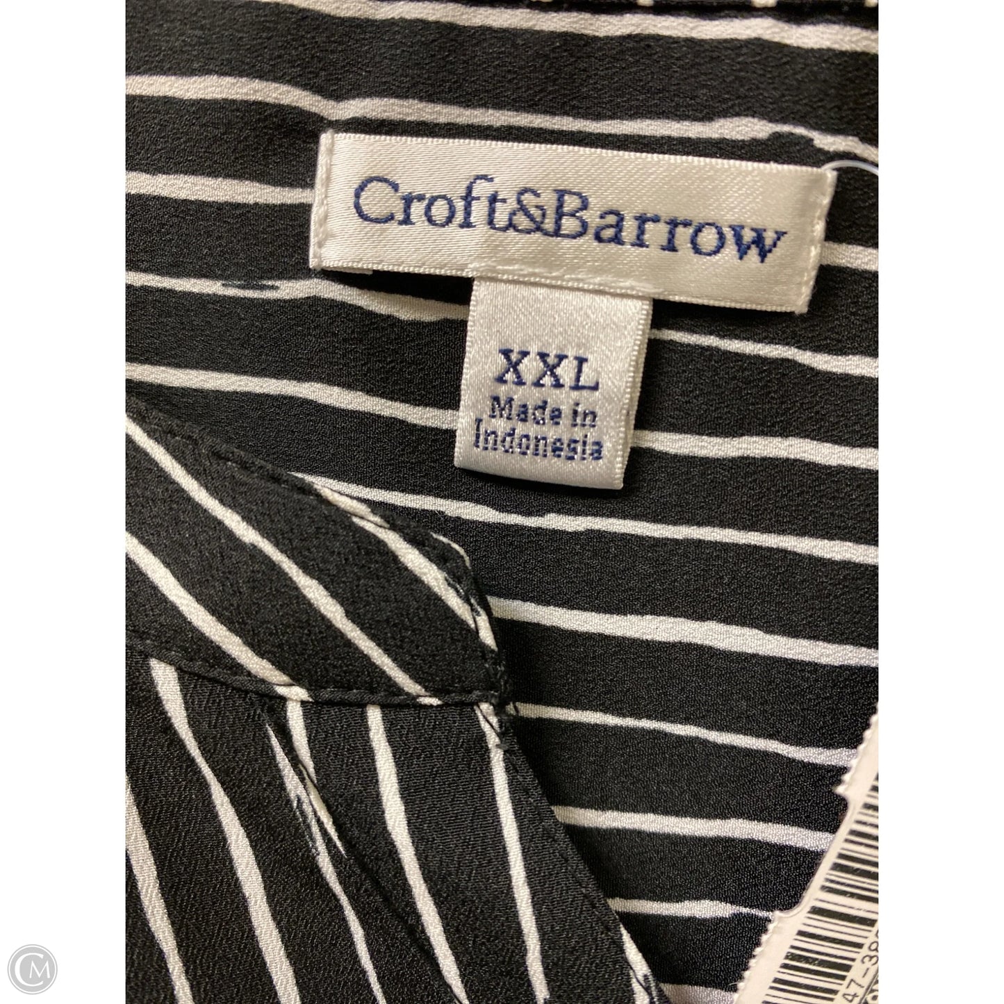 Top Long Sleeve By Croft And Barrow In Black, Size: Xxl