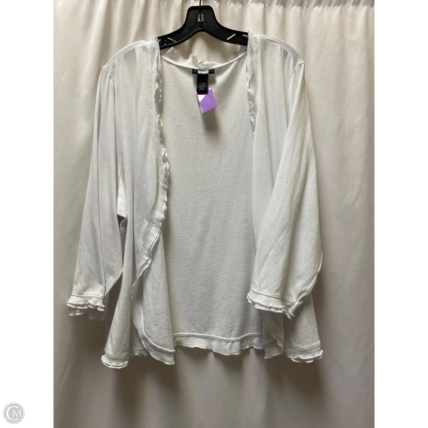 Cardigan By Studio 1940 In White, Size: 4x