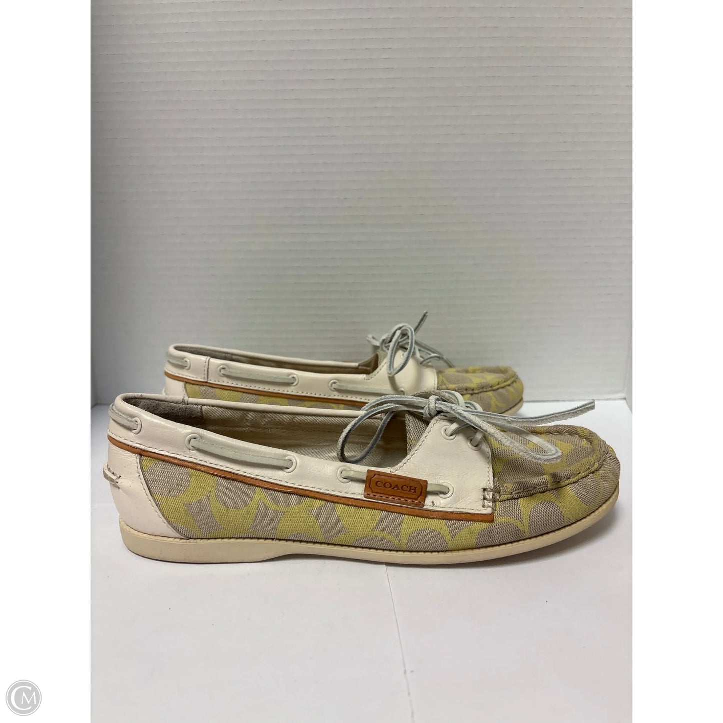Shoes Designer By Coach In Yellow, Size: 9