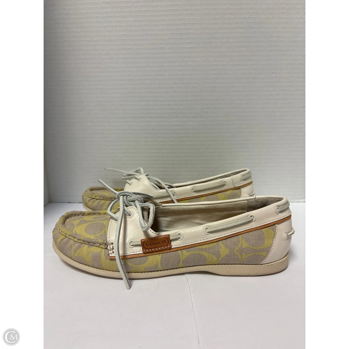 Shoes Designer By Coach In Yellow, Size: 9