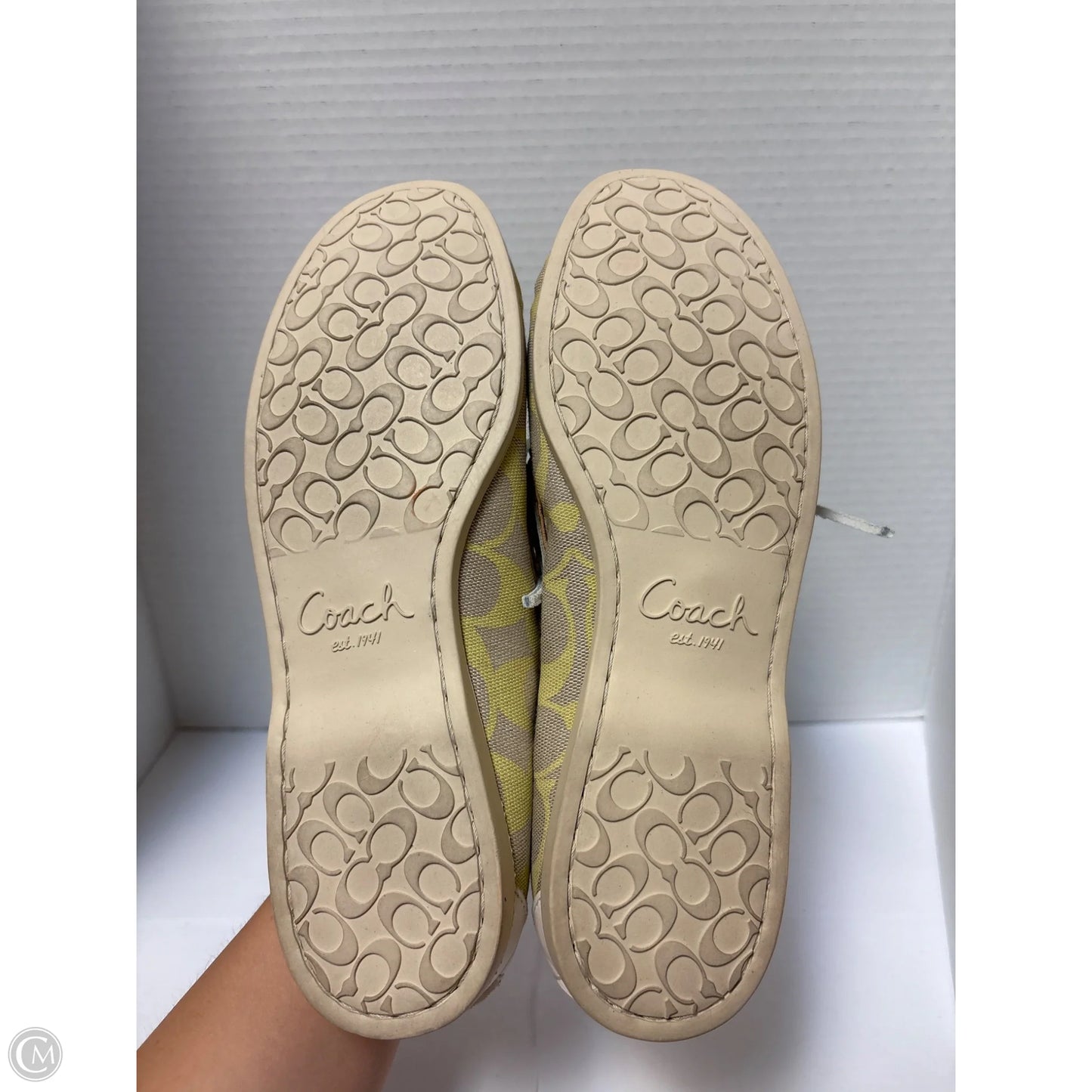 Shoes Designer By Coach In Yellow, Size: 9