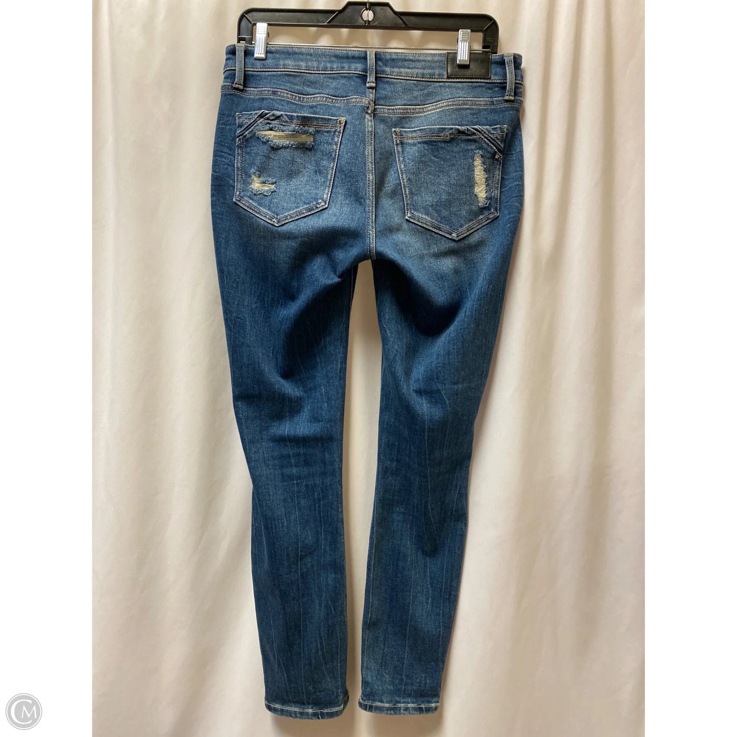 Jeans Straight By Buckle Black In Blue Denim, Size: 8