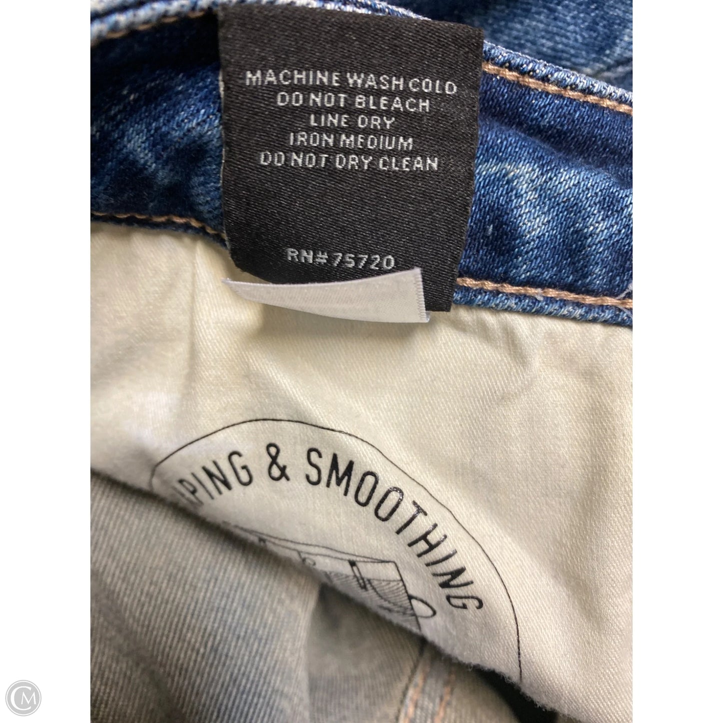 Jeans Straight By Buckle Black In Blue Denim, Size: 8