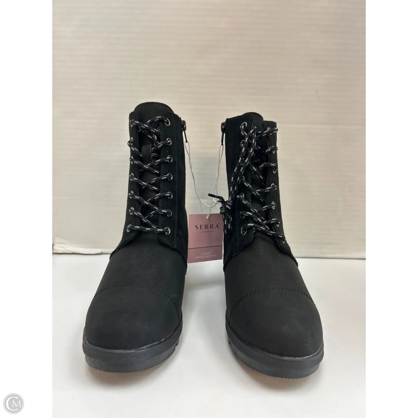 Boots Ankle Heels By Serra In Black, Size: 8