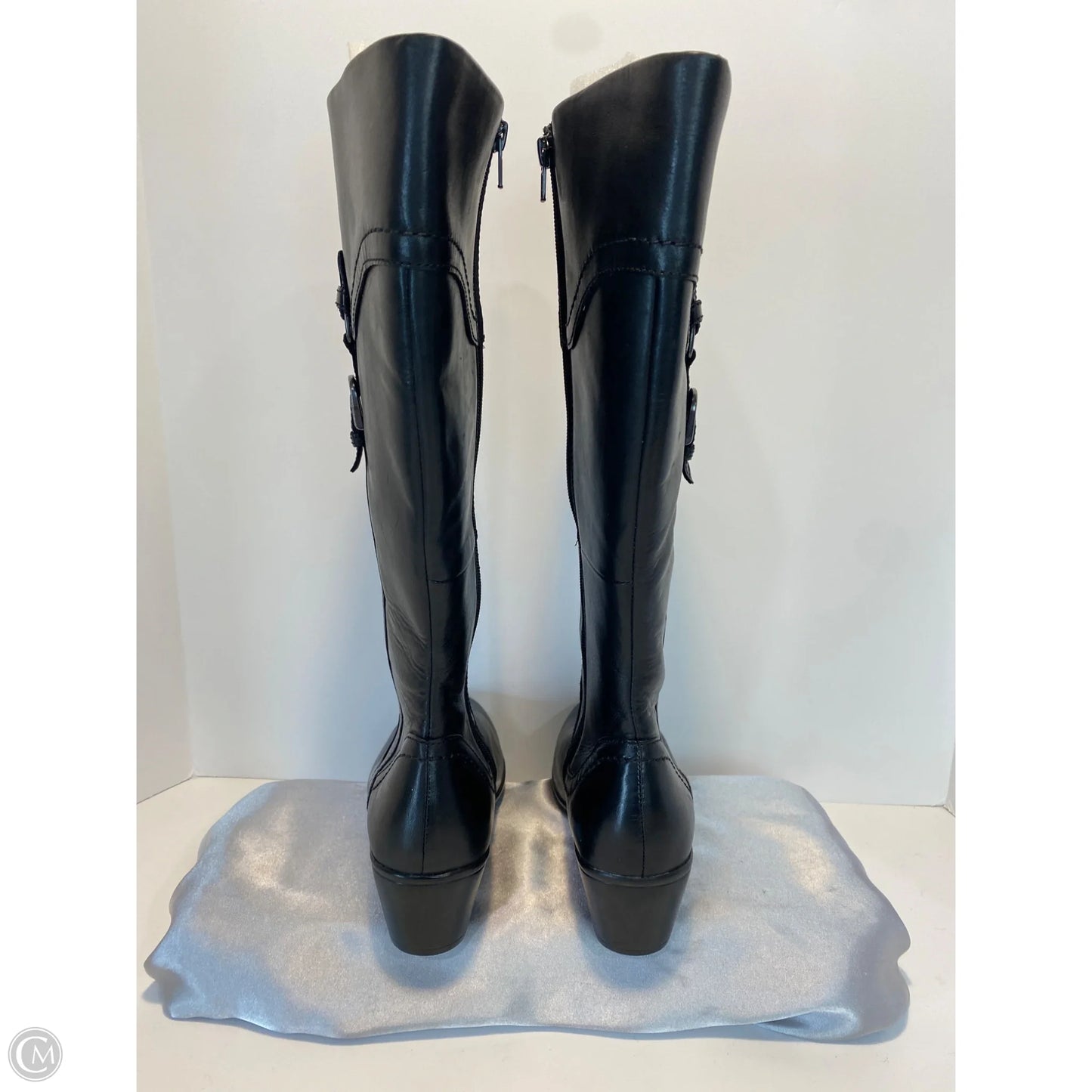 Boots Knee Heels By Clark’s in Black, : Size 8.5 W