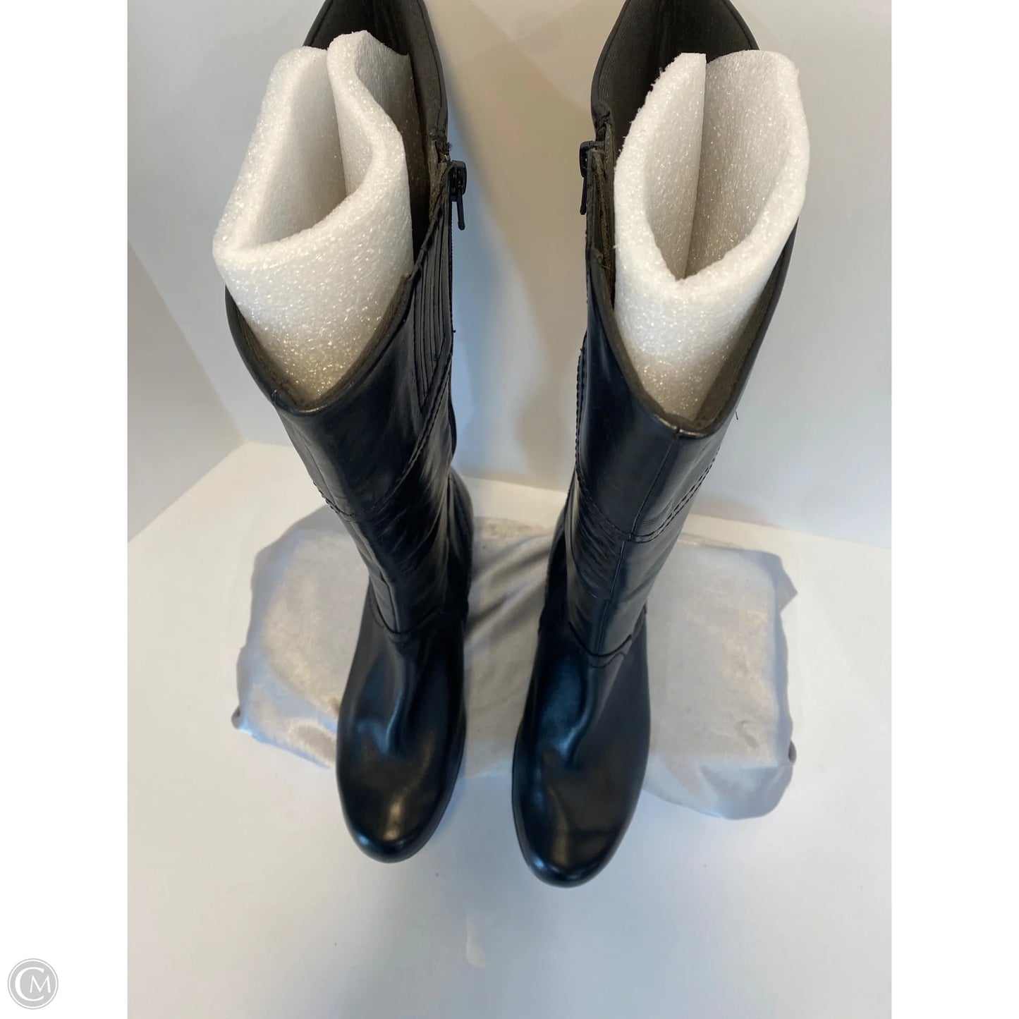 Boots Knee Heels By Clark’s in Black, : Size 8.5 W