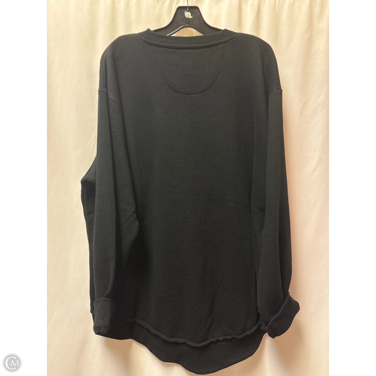 Sweatshirt Crewneck By Clothes Mentor In Black, Size: 2x