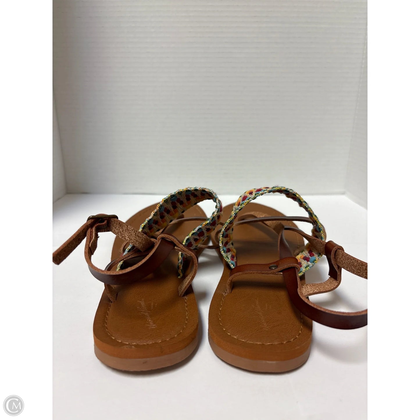 Sandals Flats By Clothes Mentor In Multi-colored, Size: 9