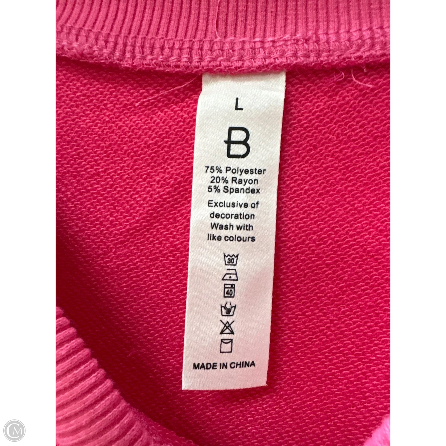 Sweatshirt Crewneck By Clothes Mentor In Pink, Size: L