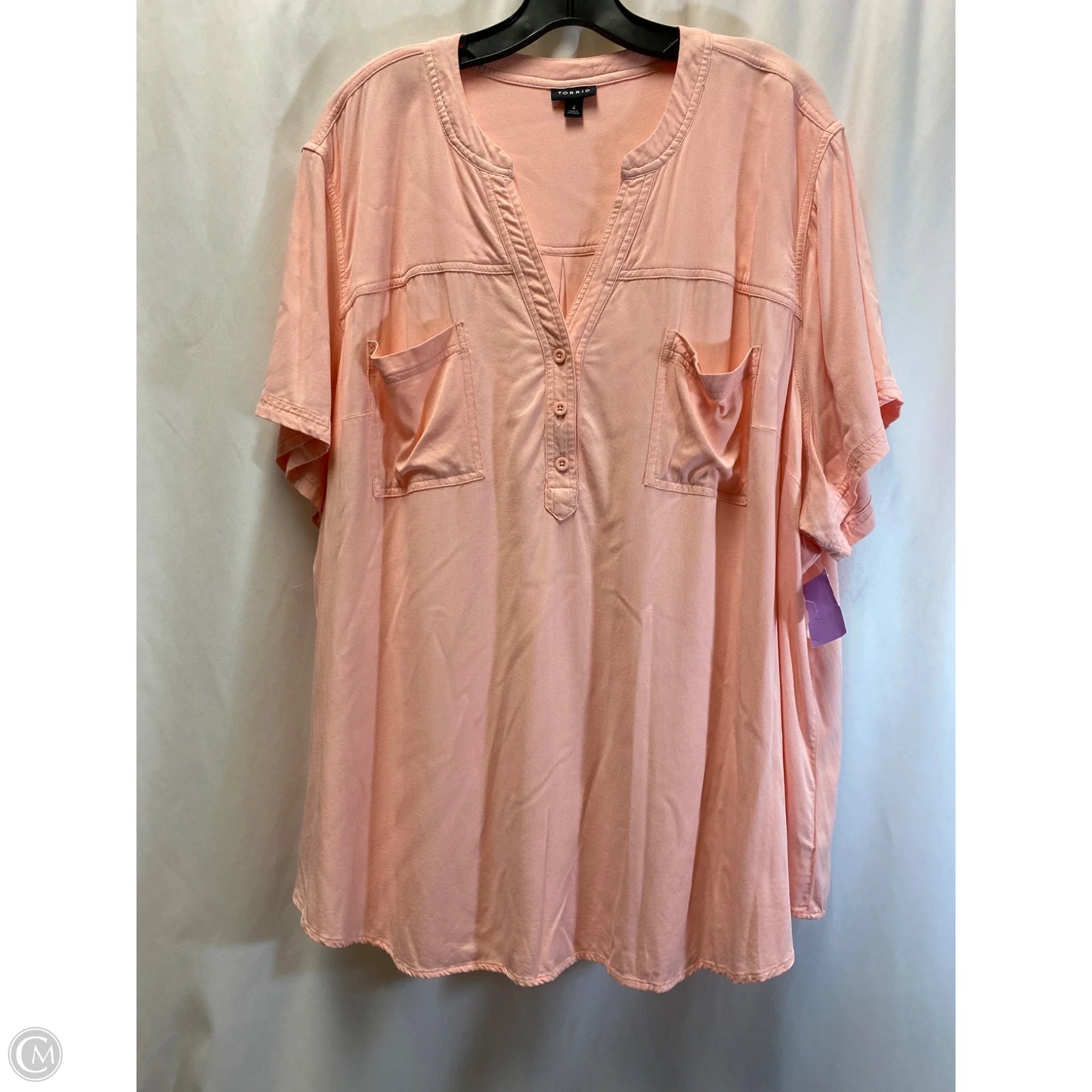 Top Short Sleeve By Torrid In Pink, Size: 4x