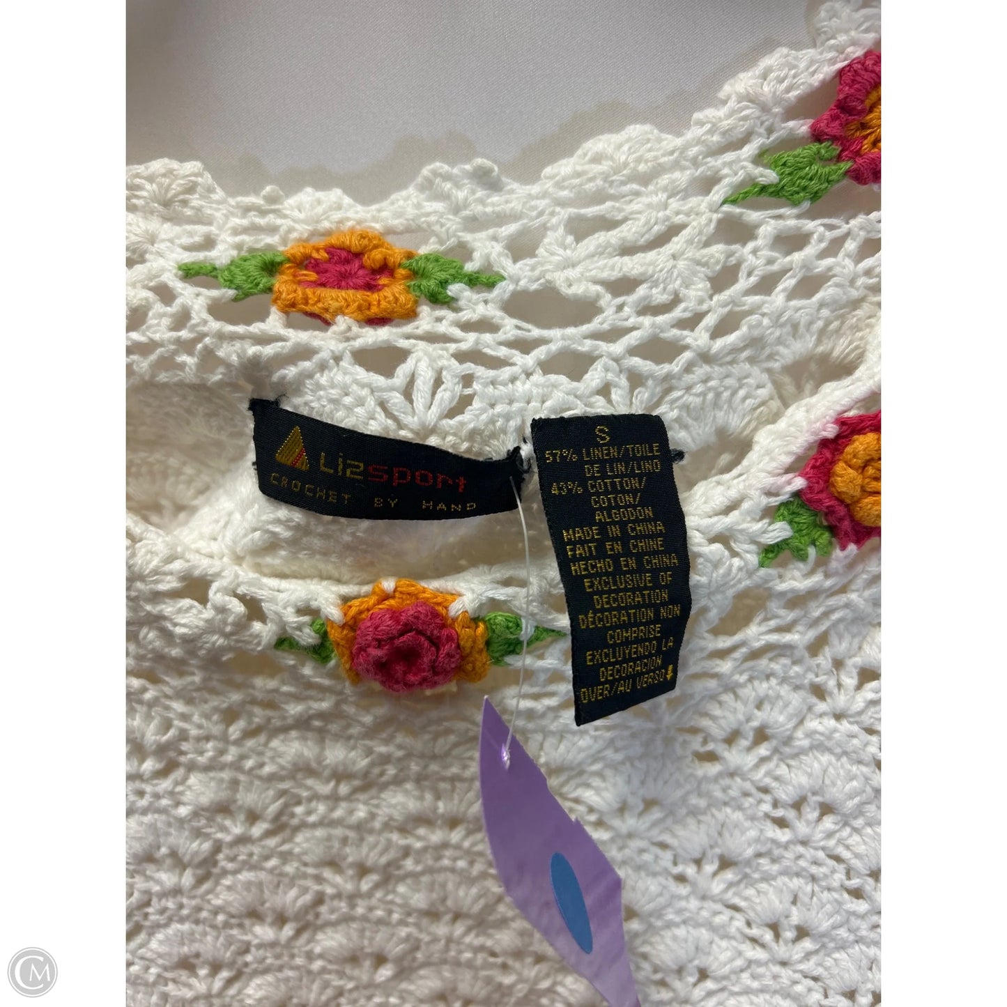 Sweater By Liz Sport In White, Size: S