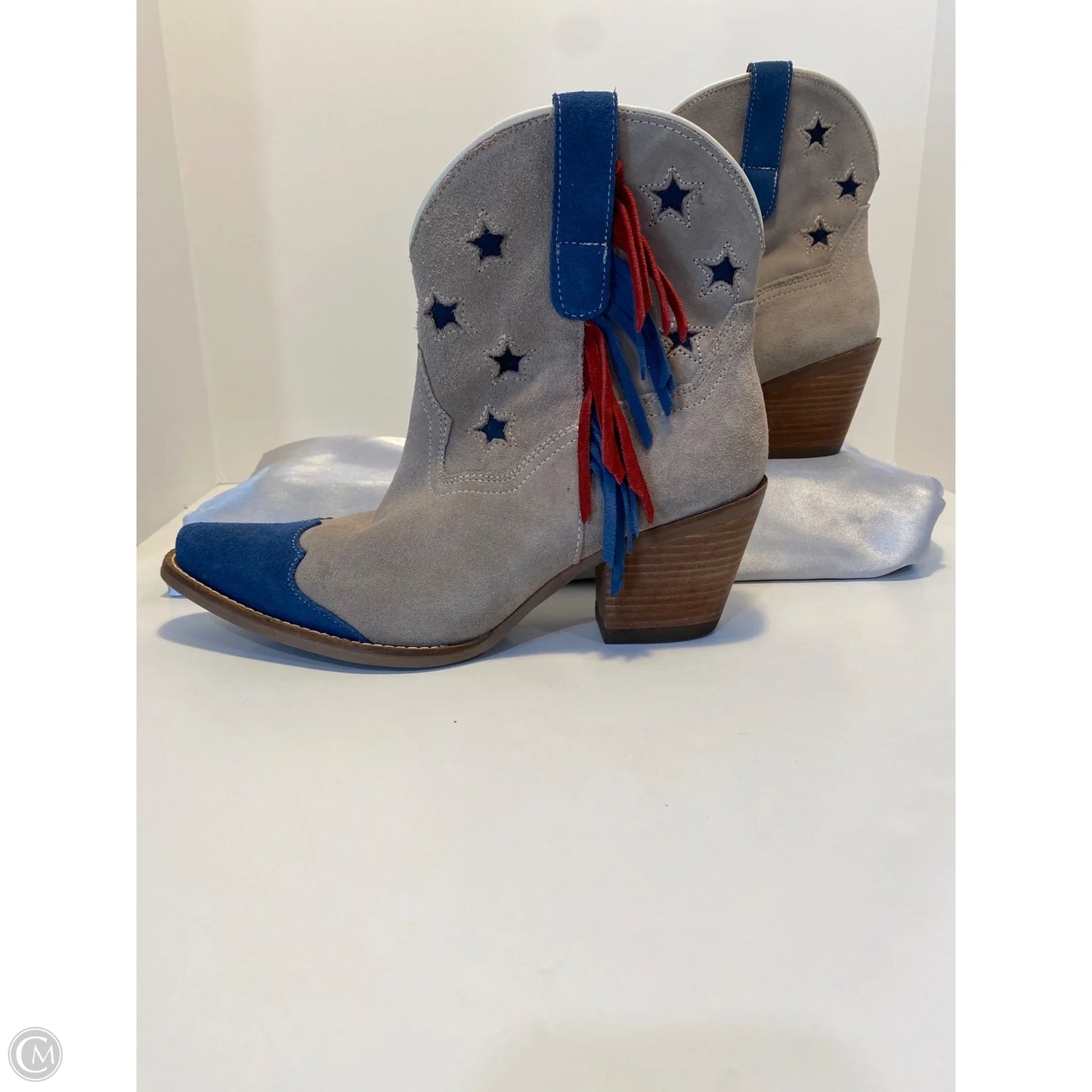 Boots Western By Dingo In Blue & Red, Size: 10