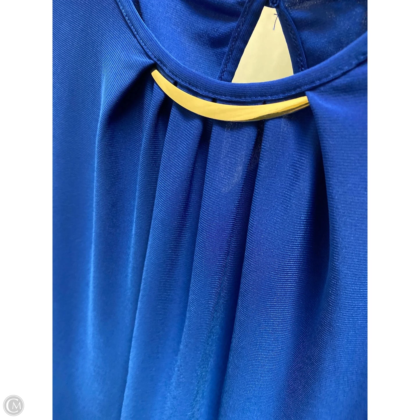 Top Short Sleeve By Auw In Blue, Size: L