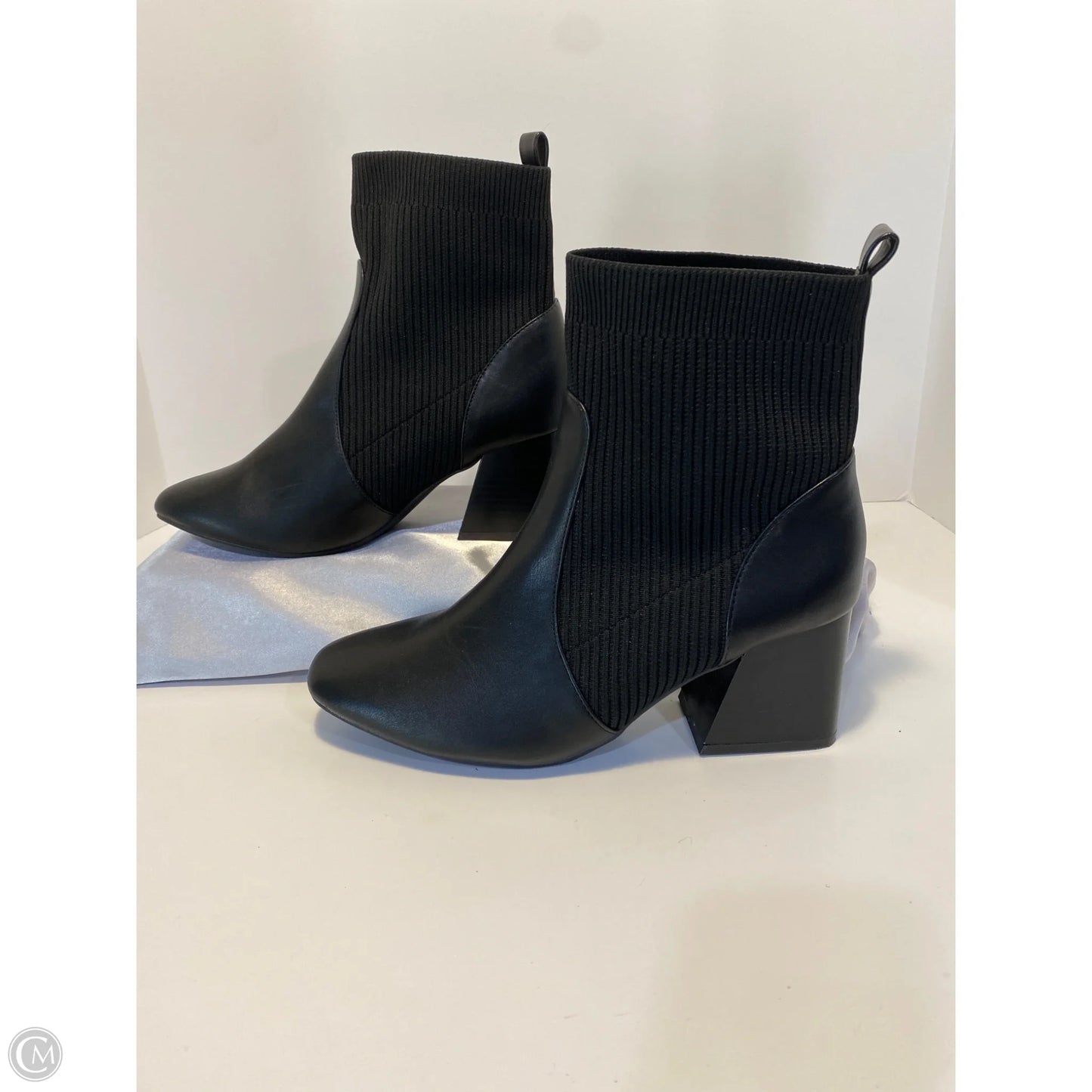 Boots Ankle Heels By Cato In Black, Size: 9